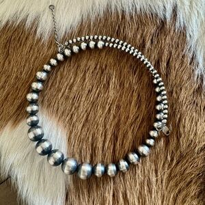 Sterling Silver Pearl Beaded Choker